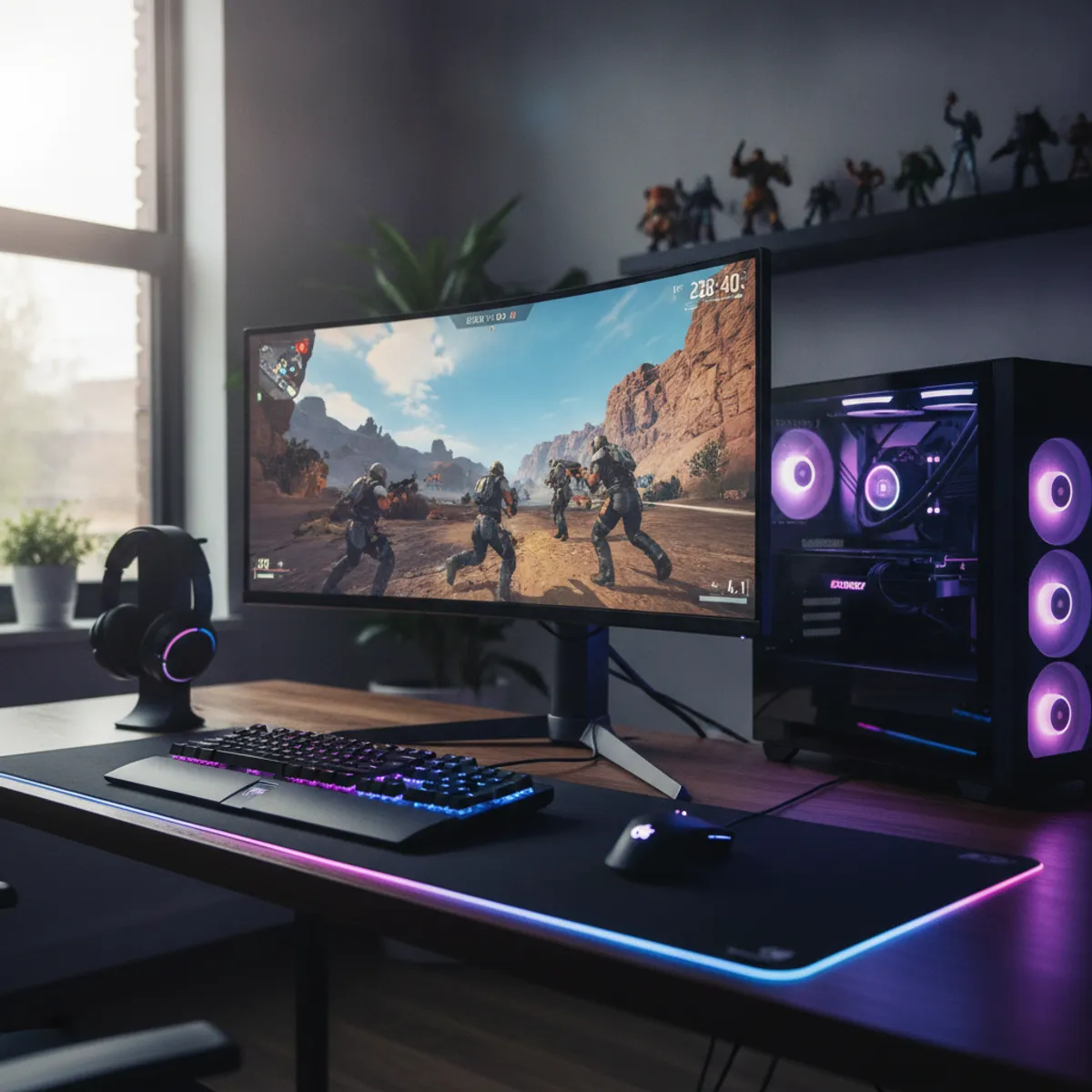 Compteur de FPS affiché en jeu sur un écran gaming haute fréquence